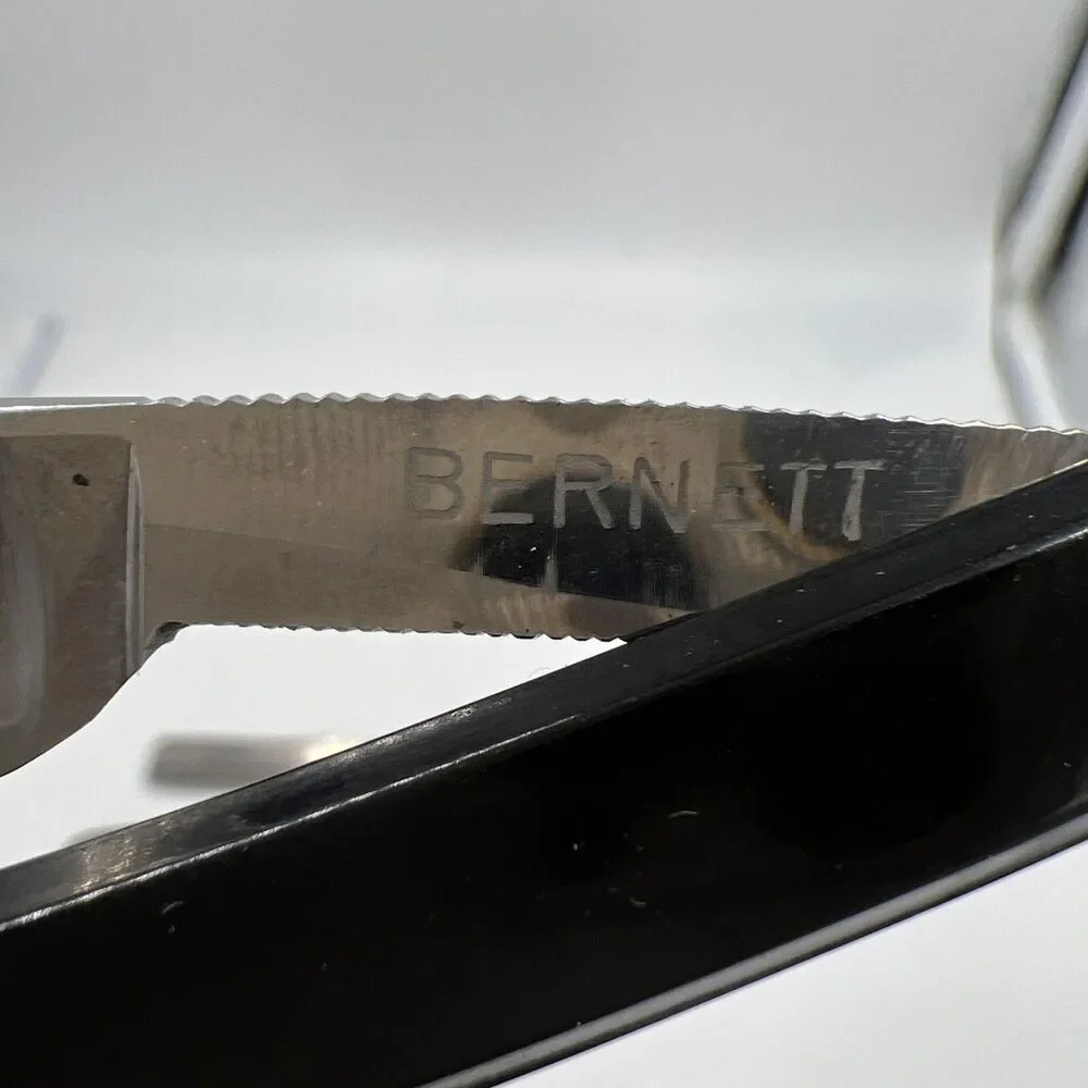 Bismarck Box & Razor Black Germany Straight Razor Bernett 701 4/8 & Gemc